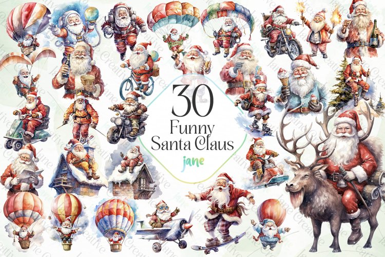 Cute Santa Clipart Image 24