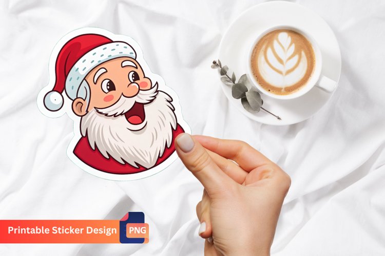 Funny Santa Claus Sticker, Christmas Humor Sticker