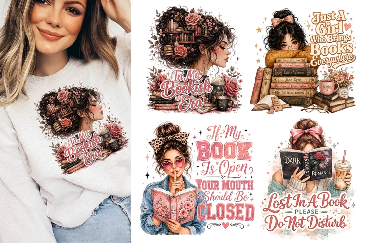 Funny Sarcastic Book Lover Sublimation Png, Bookish Girl Png