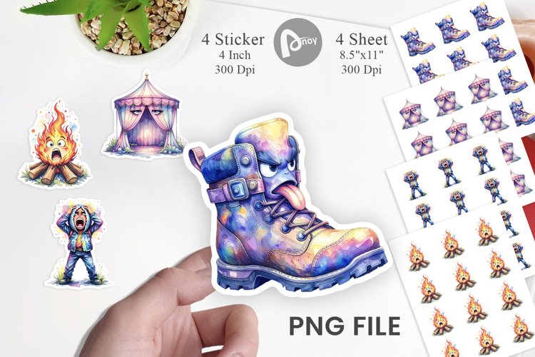 Sarcastic Camping Gear Sticker