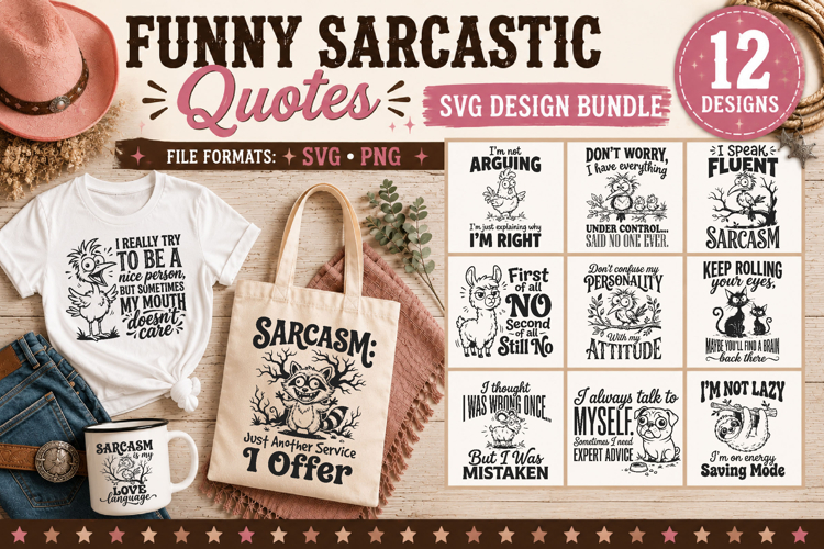 Funny Sarcastic Quotes SVG Design, Funny Bird Quotes Design