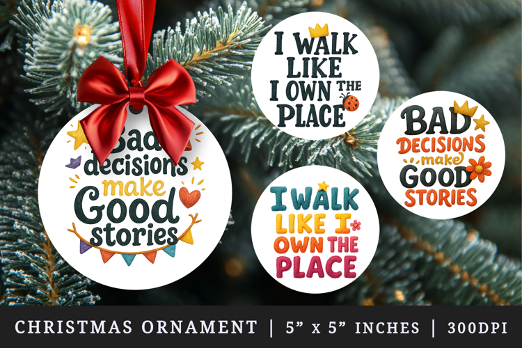 Christmas Ornament Sublimation Designs Image 5
