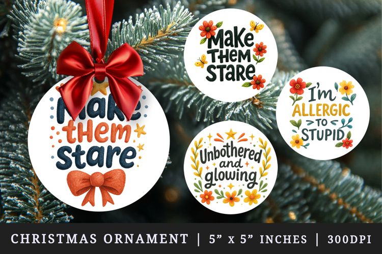 Christmas Ornament Sublimation Designs Image 8
