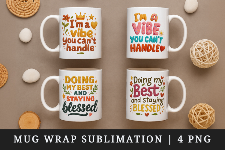 Funny Sassy Quote mug wrap printable sublimation design