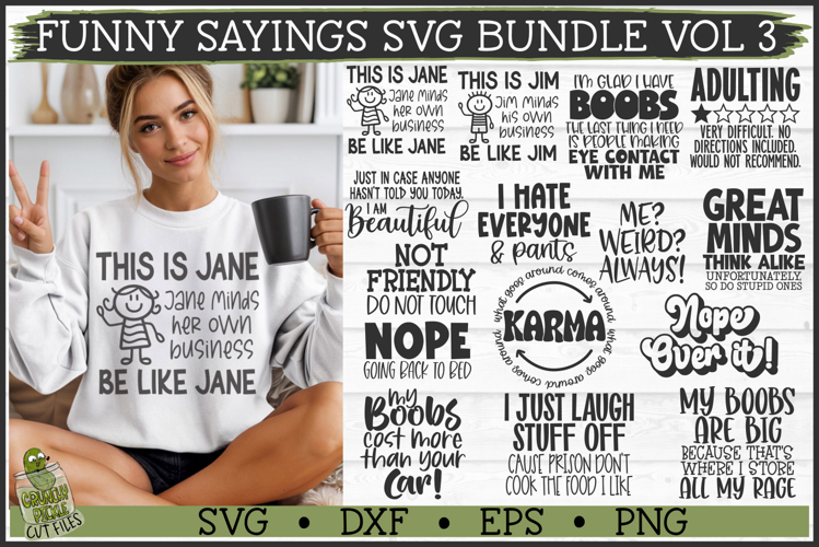 Funny Sayings SVG Bundle Vol 3