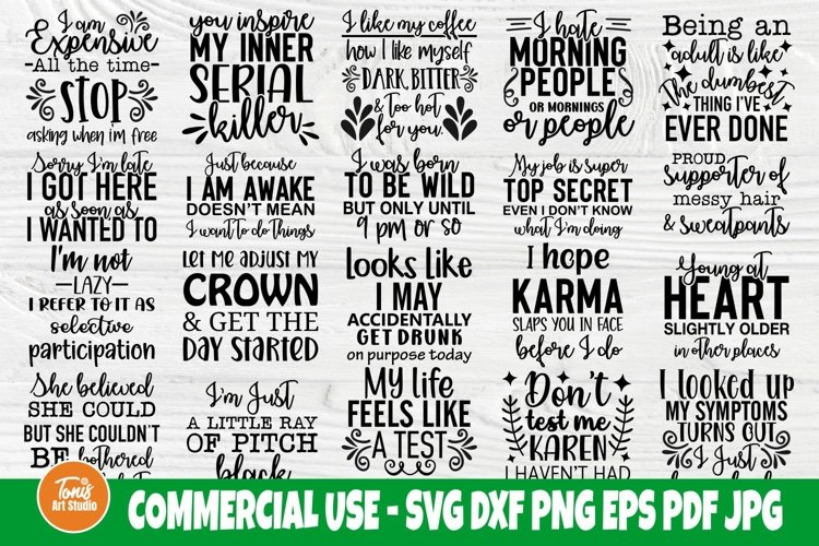 Funny Sayings SVG Bundle, Shirt Svg, Funny Quotes Svg