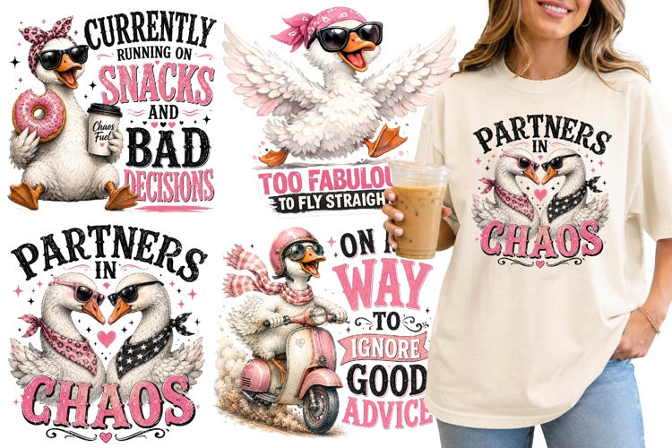 Funny Silly Goose PNG Sublimation, Sarcastic Quotes