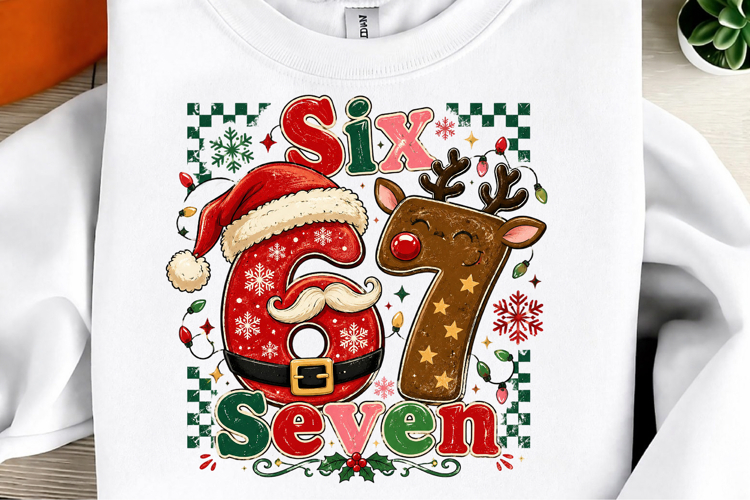 Funny Six Seven Santa Christmas Png
