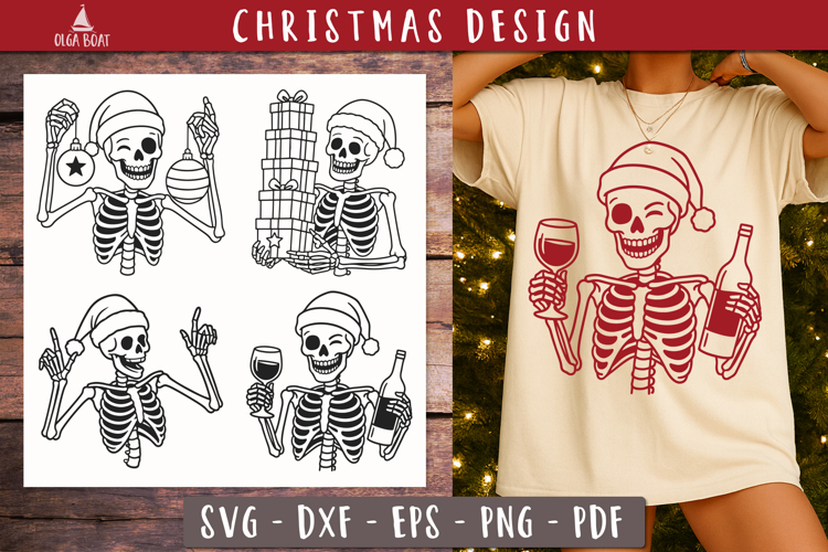 Black And White Santa Clipart Image 15