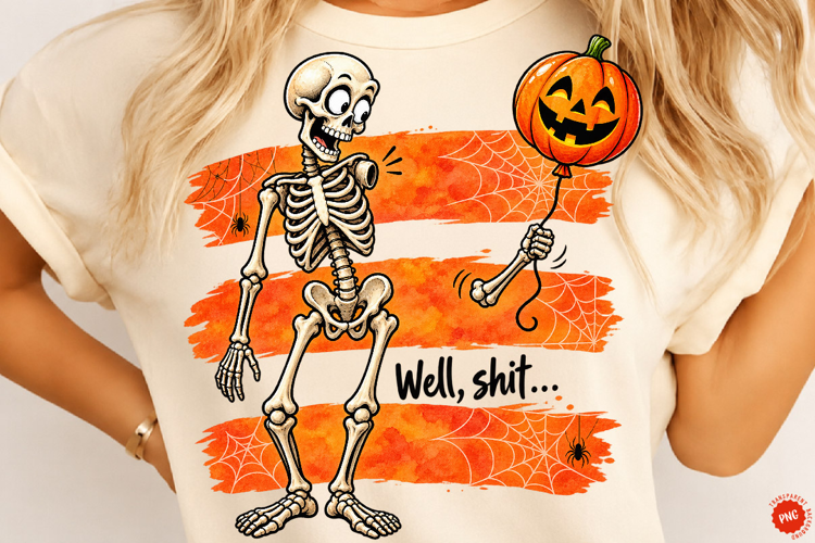 Skeleton Lost Balloon PNG, Well Shit PNG
