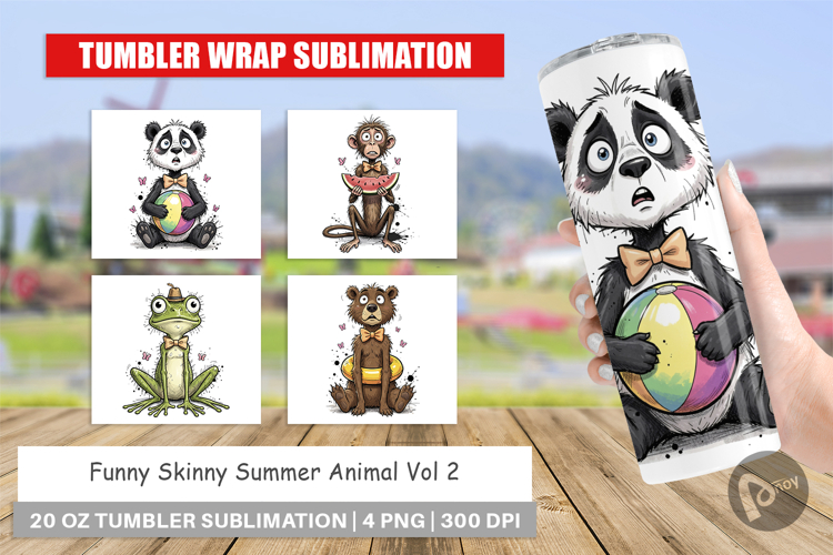 Funny Skinny Summer Animal Tumbler