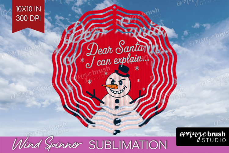 Funny Snowman Xmas Wind Spinner Sublimation PNG Christmas