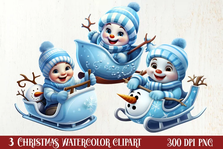 Funny Snowman Sublimation Clipart, Christmas PNG
