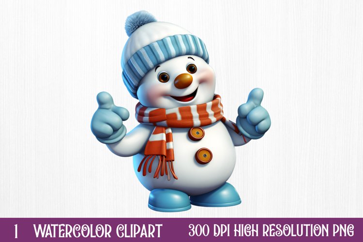 Christmas Snowman Clipart Image 23