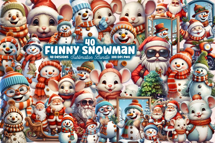 Christmas Snowman Clipart Image 2