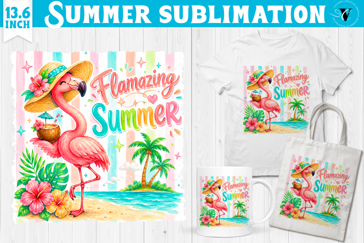 Summer beach sublimation | Funny Flamazing Summer