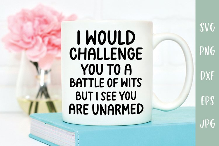 I Would Challenge You To A Battle Of Wits - Sarcastic SVG example image 1