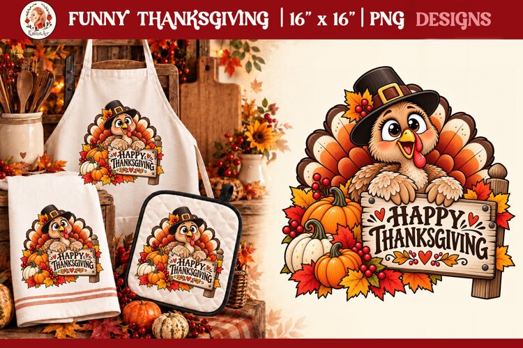 Funny Thanksgiving turkey PNG example image 1