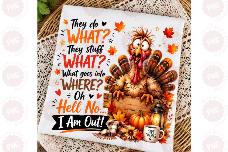 Funny Thanksgiving Turkey PNG example image 1