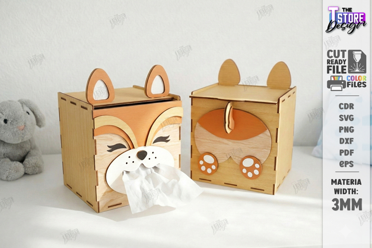 Tissue Box Laser Cut | Funny Dog SVG | Tissue Box Covers