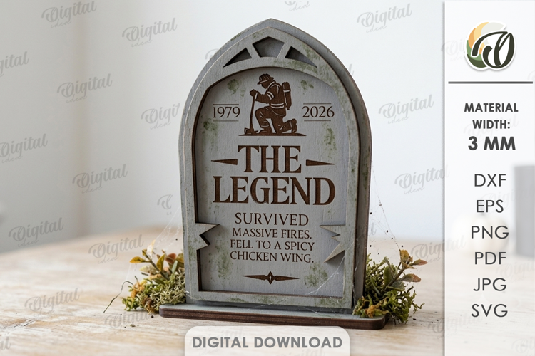 Funny Tombstone Stand Laser Cut. Halloween Stand Decor SVG