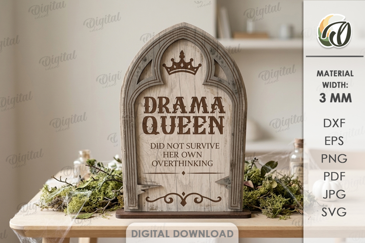 Funny Tombstone Stand Laser Cut. Halloween SVG