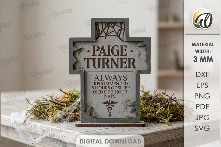 Funny Tombstone Stand Laser Cut. Halloween SVG