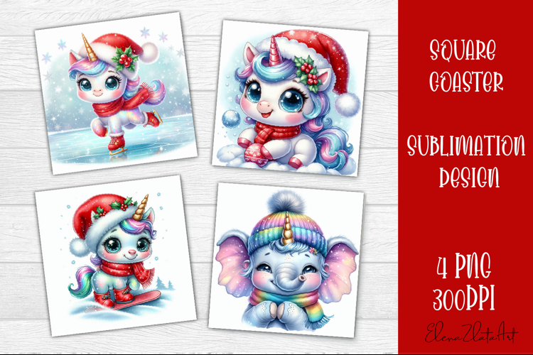 Christmas Unicorn Clipart Image 5