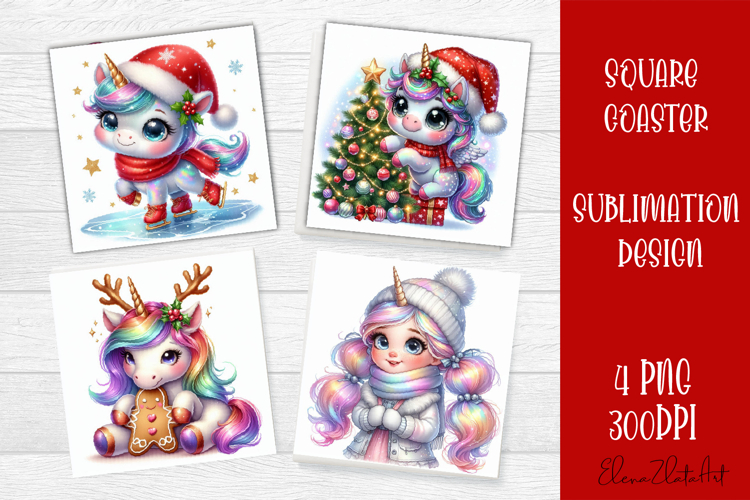 Christmas Unicorn Clipart Image 6