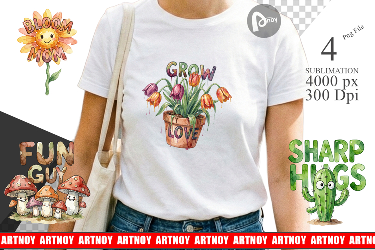 Wonky Floral Mom Sublimation