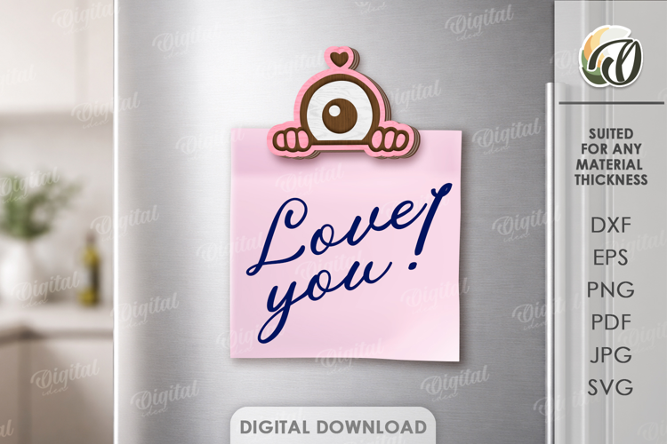 Funny Wooden Magnet Laser Cut. Fridge Magnet SVG
