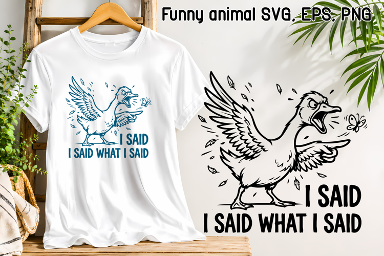 Cute Funny Animal SVG | Humorous Quote Design
