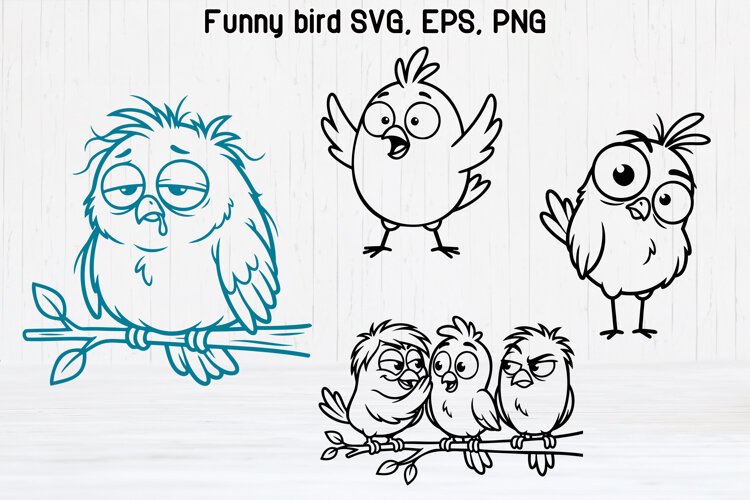 Sarcastic Birds SVG Designs example image 1