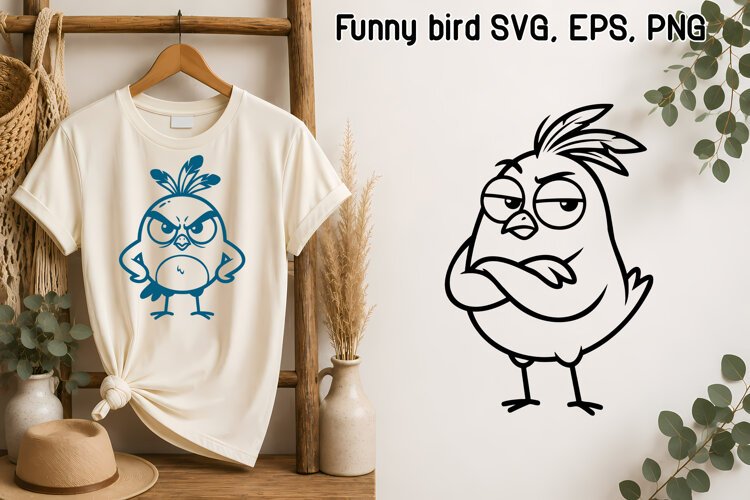 Funny Bird SVG Designs example image 1
