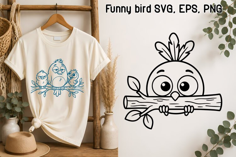 Silly Birds SVG | Funny Animal Cut Files example image 1