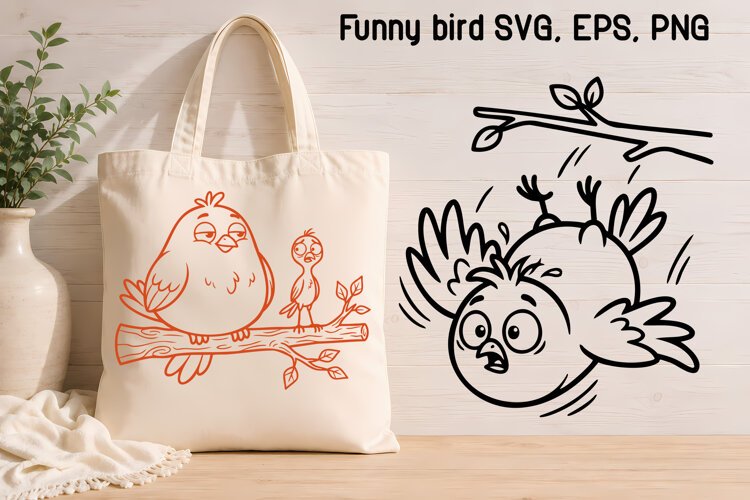 Cute Bird SVG | Funny Feathered Friends example image 1