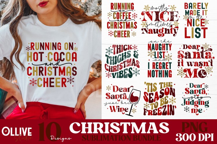 Funny Christmas Sublimation PNG Bundle Vol. 2