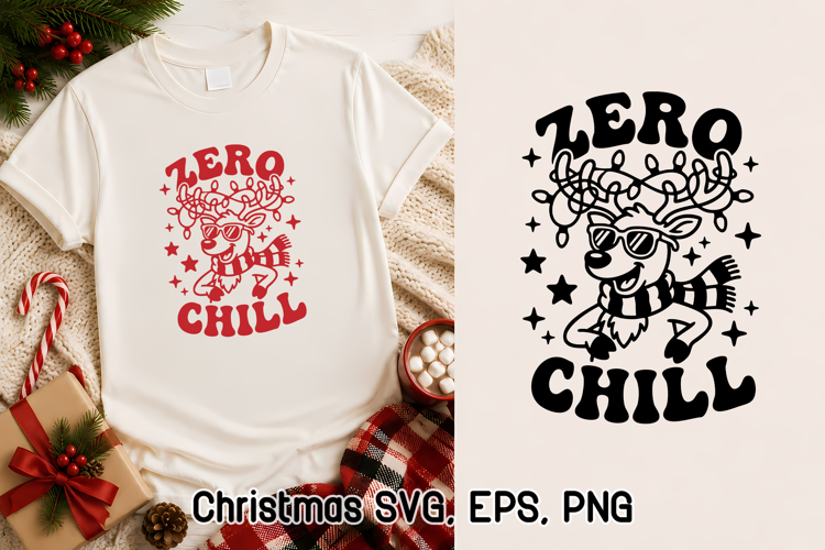 Zero Chill Funny Reindeer Christmas SVG