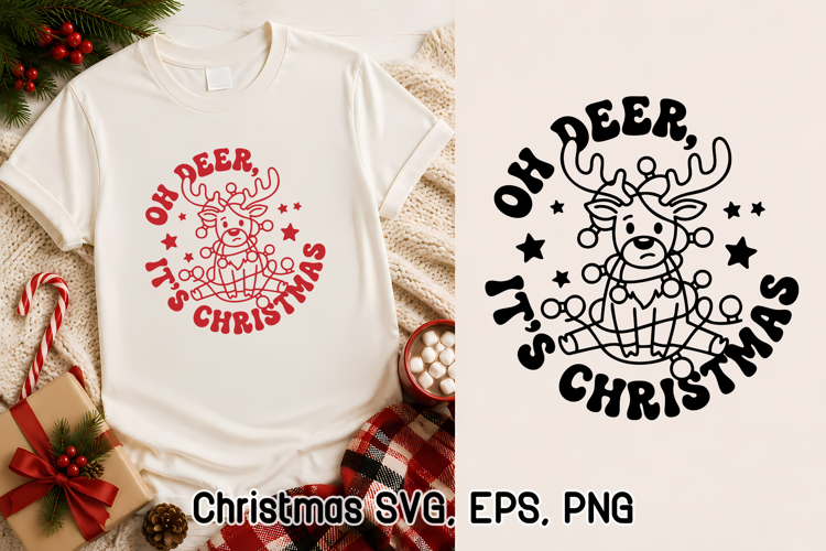 Oh Deer It’s Christmas Funny Reindeer SVG
