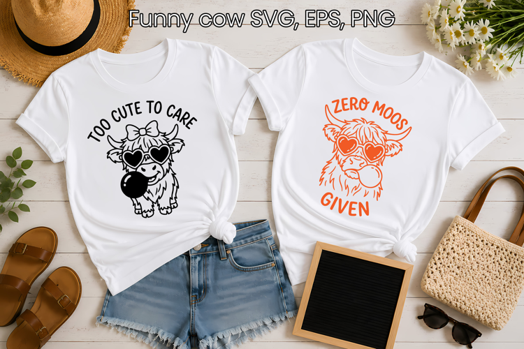 Sarcastic highland cow SVG DEsign | Funny Cow SVG