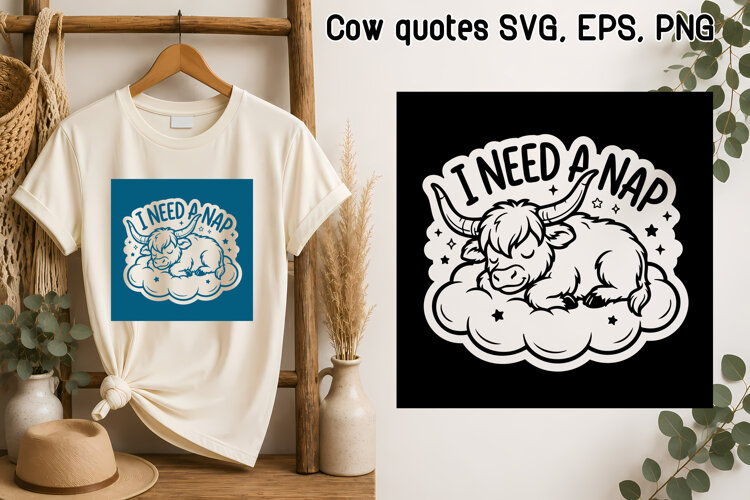 Sarcastic highland cow SVG | Farm Animal SVG example image 1