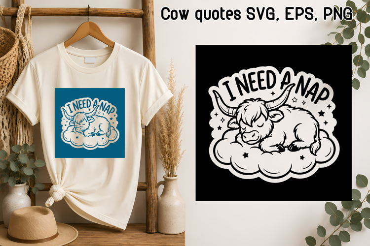Sarcastic highland cow SVG | Farm Animal SVG