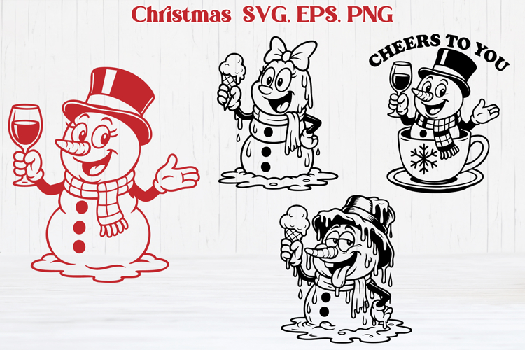  Snowman Silhouette Image 4