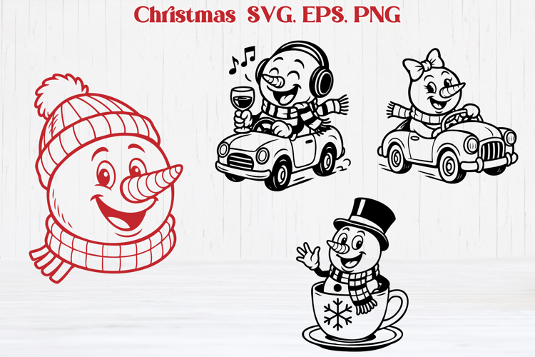  Snowman Silhouette Image 3