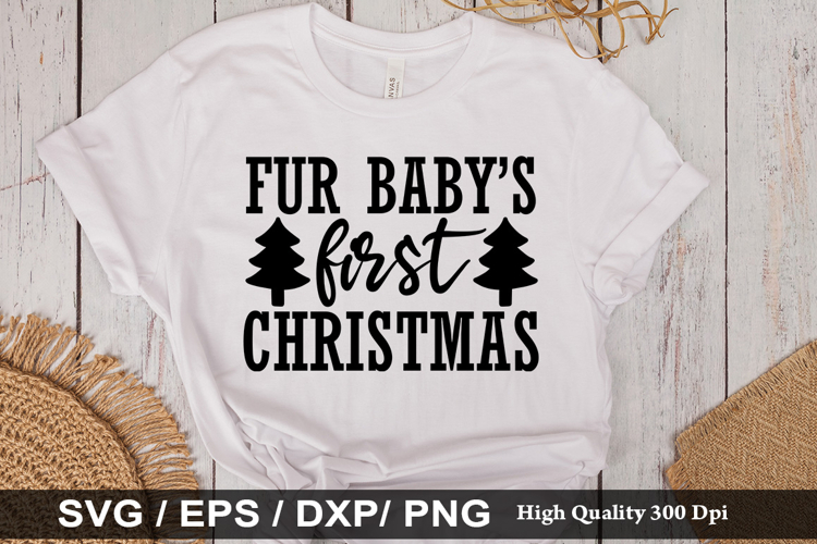 Fur baby s first christmas SVG - Christmas Cat Design