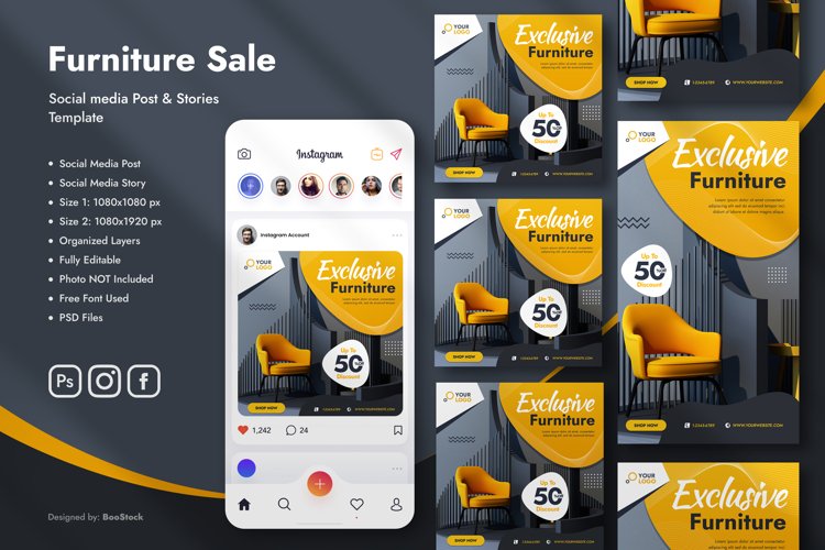 Furniture Sale Social Media Template