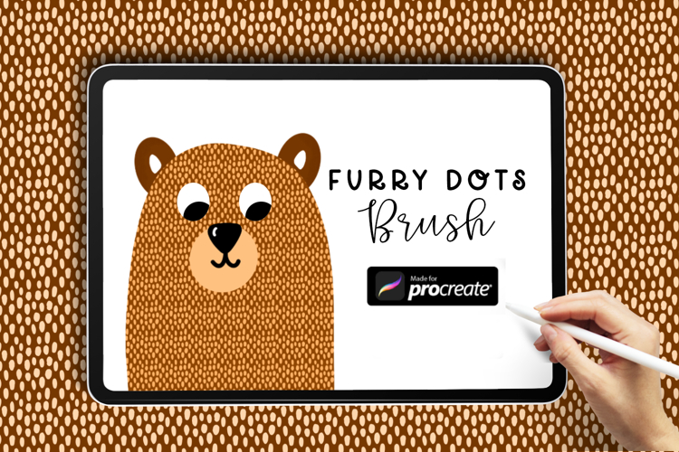 Furry Dots Procreate Pattern Brush 