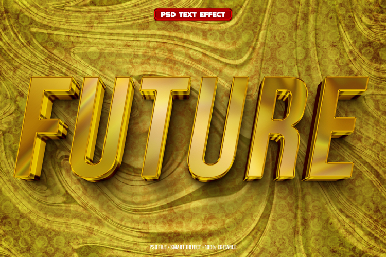 Future 3D editable text effect