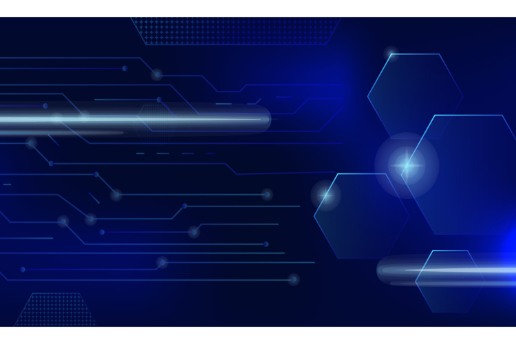 Futuristic abstract technology cybernetic circuit background example image 1