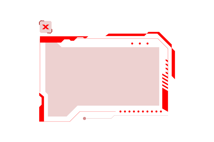 Futuristic frame hud technology cyberpunk element design